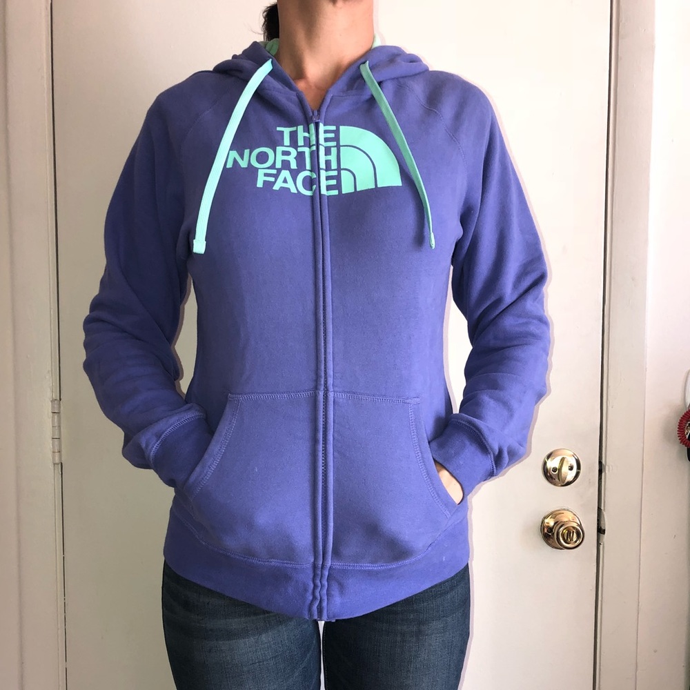 🧥 NORTH FACE HOODIE Lovely Purple & Mint! EUC!!